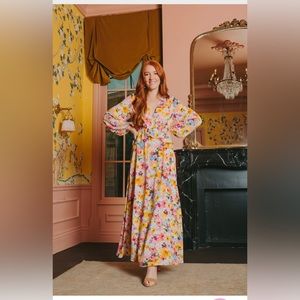 Eden long sleeve maxi dress - free love floral